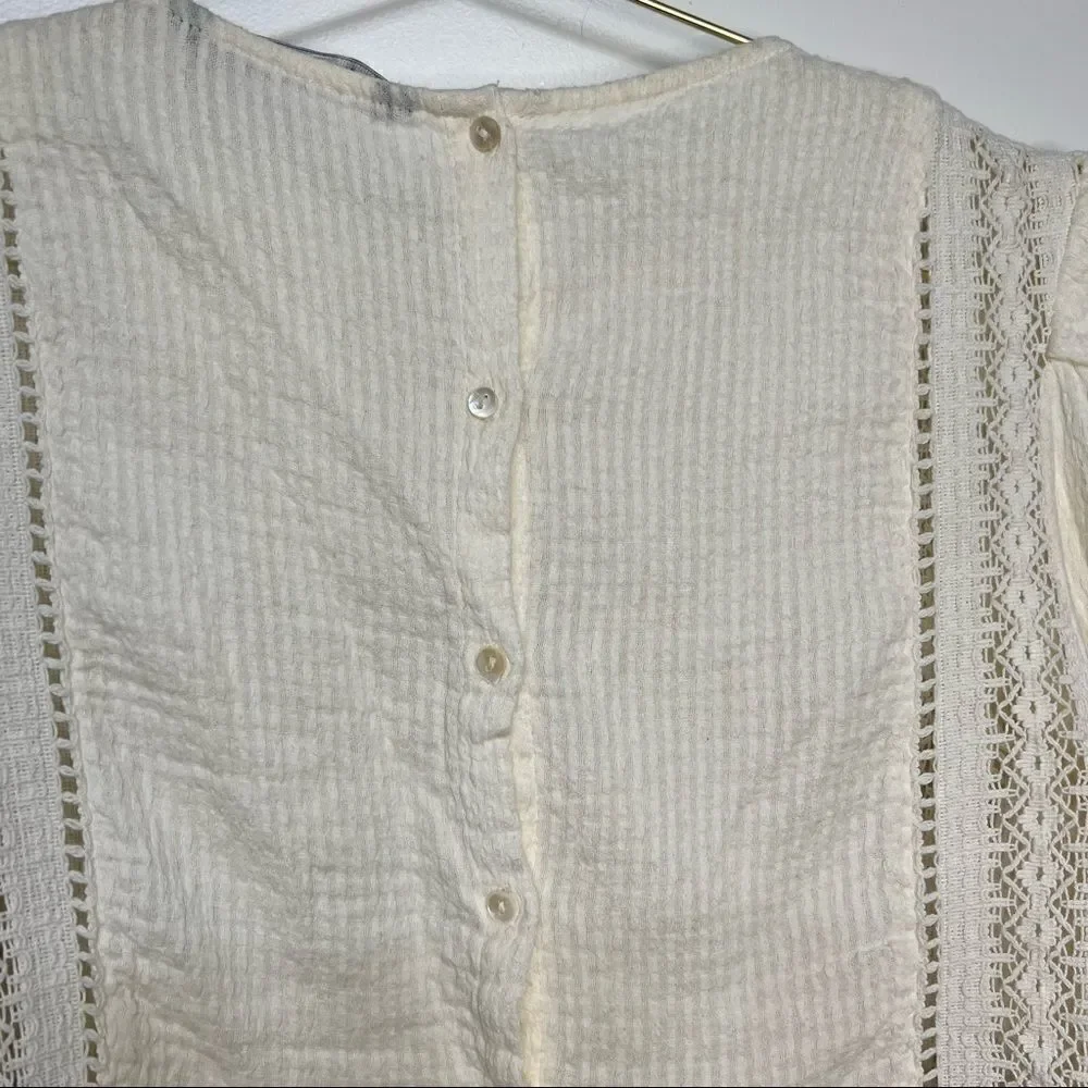 Zara Crotchet Lace Crop Blouse